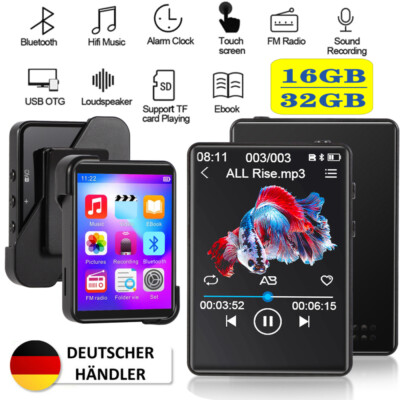 Bluetooth MP3 MP4 Player LCD Display HiFi Bass Musik Spieler FM Radio Audio DE