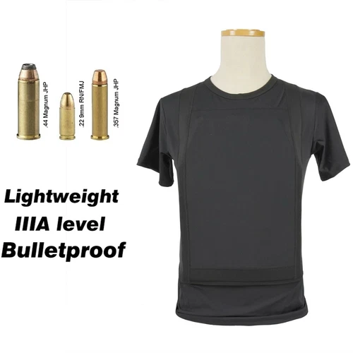 Bulletproof Vest IIIA Level Comfortable Security Protection Anti-Bullet Tshirt - Picture 1 of 8