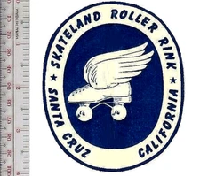 Roller Skating California Skateland Roller Rink Promo Patch NO TARIFF