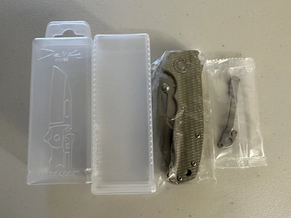 Demko AD20.5 Shark Foot Knife S35VN Coyote Tan G-10 3" Stonewash BNIB EDC - Image 3 of 4