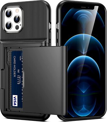 iPhone 12 Pro Max Handyhülle Schutzhülle Kartenfach Slot Wallet Stoßfest