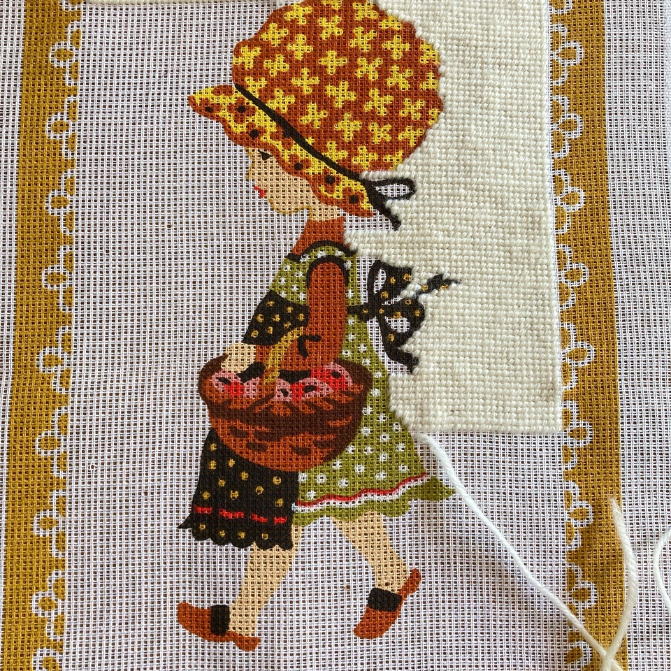 Royal Paris Needlepoint Canvas # 131.72 Cathy Partially Worked 29.5 x 22cmDesign - Image 3 of 4