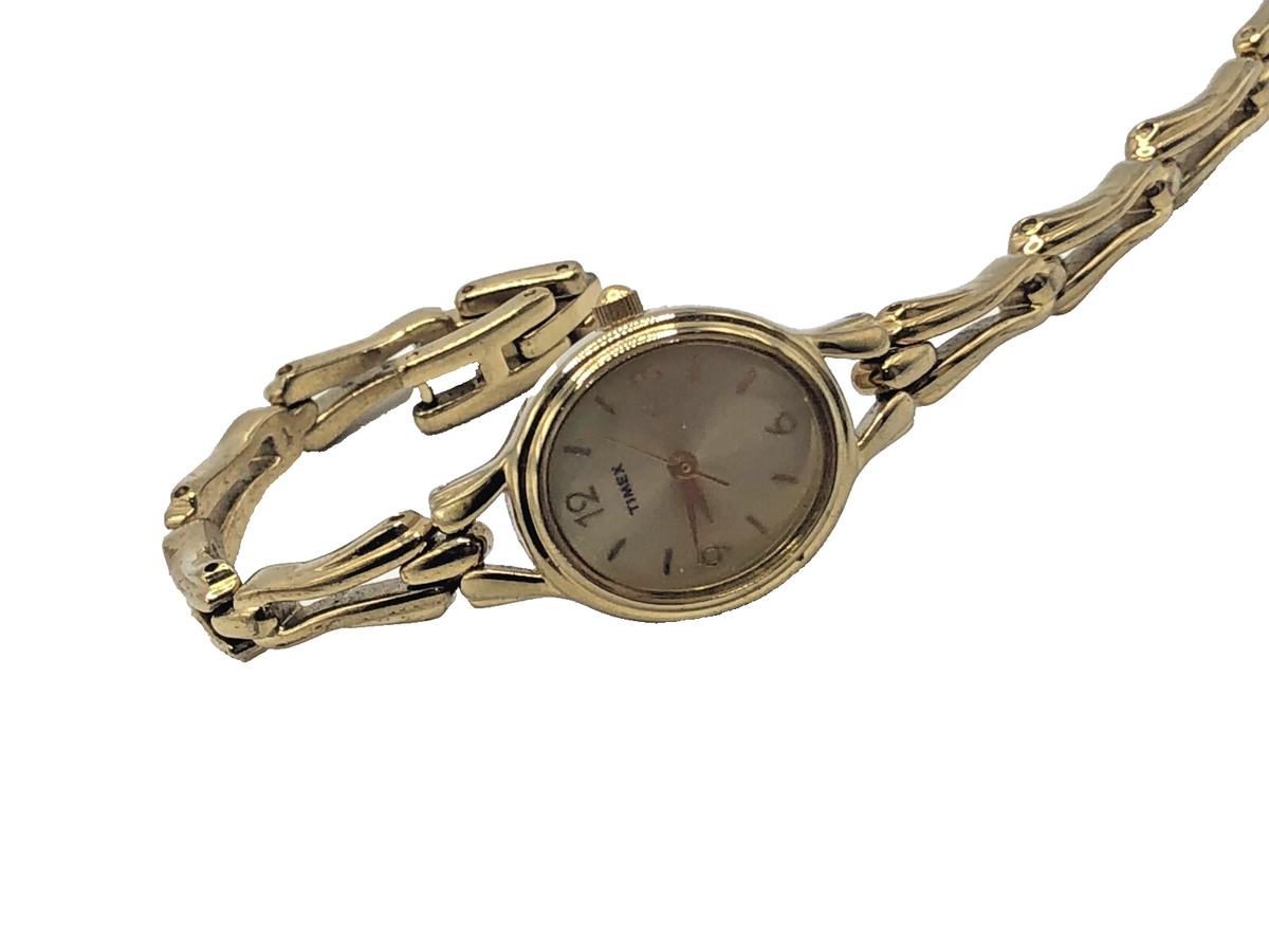 Montre à quartz Timex vintage pour femme, plaquée or, 22 mm - Canada