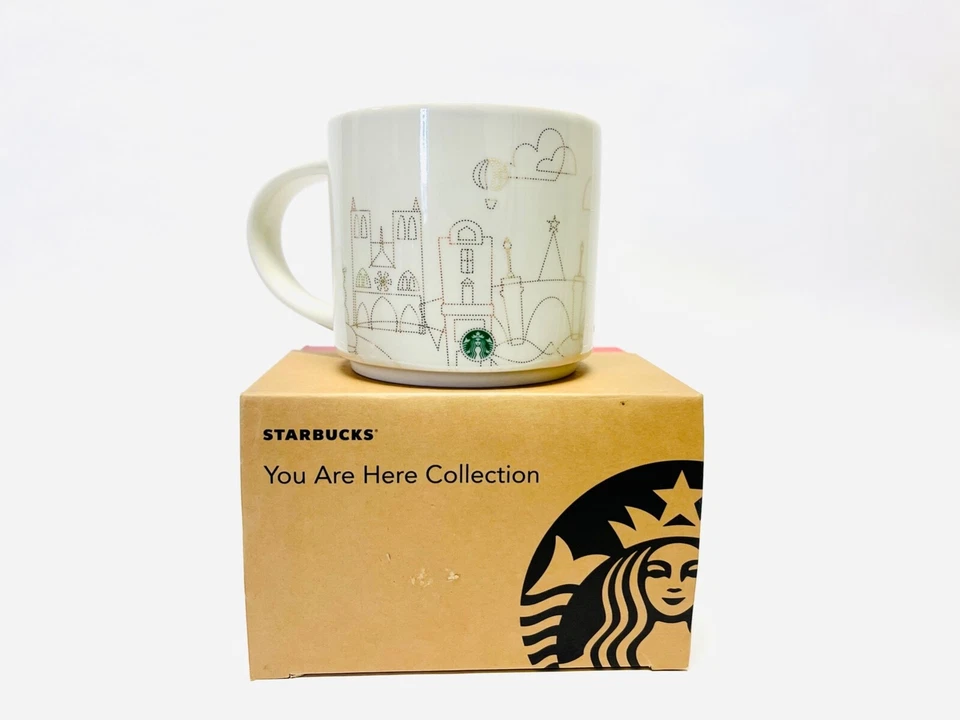 Taza Starbucks You are Here París Francia Europa Navidad Oro Café Ciudad 14 OZ Foto 3 de 4