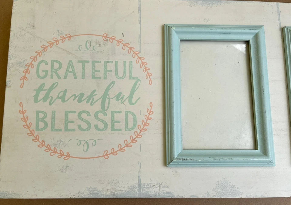 "MARCO DE FOTOS de FARMHOUSE agradecido bendecido para pared con capacidad para fotos de 2-4 X 6""💕" Foto 2 de 4