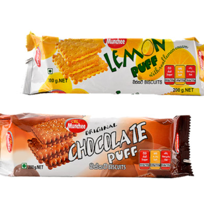 Lemon puff tea biscuits 200g genuine with real lemon cream Srilanka