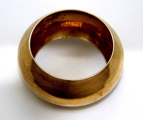 ¡DE COLECCIÓN! Brazalete de latón platillo - talla 7,5 - Imagen 4 de 4