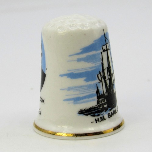 COLLECTABLE THIMBLE, HMS BARK ENDEAVOUR, CAPTAIN COOK BY PAN ARTS, AUSTRALIA - Picture 2 of 5