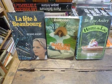 Set Of 3 Books of Régine Andry : La Fête To Beaubourg - Driveway Of Peonies