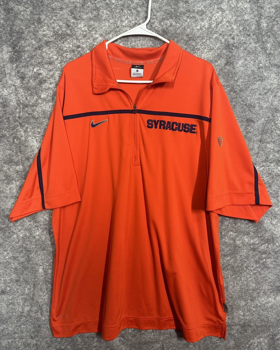 Syracuse Shirt Mens Extra Large Orange Nike Dri fit Quarter Zip