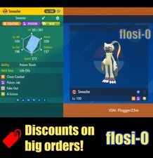 6IV Shiny Sneasler Pokemon Scarlet and Violet