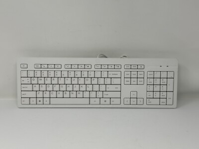 HP 125 White Wired Slim USB Keyboard US M52961-001 Model: TPA-L001K