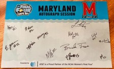 2015 Maryland Womens Hoops Final 4 Team signed poster Brenda Frese Brionna Jones