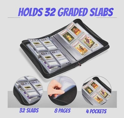 PSA BGC CGC CSG Graded cards | Slab Album 32 Cards Sports Pokemon TCG