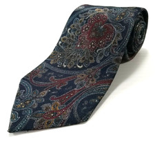 Vtg Wembley Starshine Prints Luxury Narrow Tie Colorful Floral Brocade Necktie