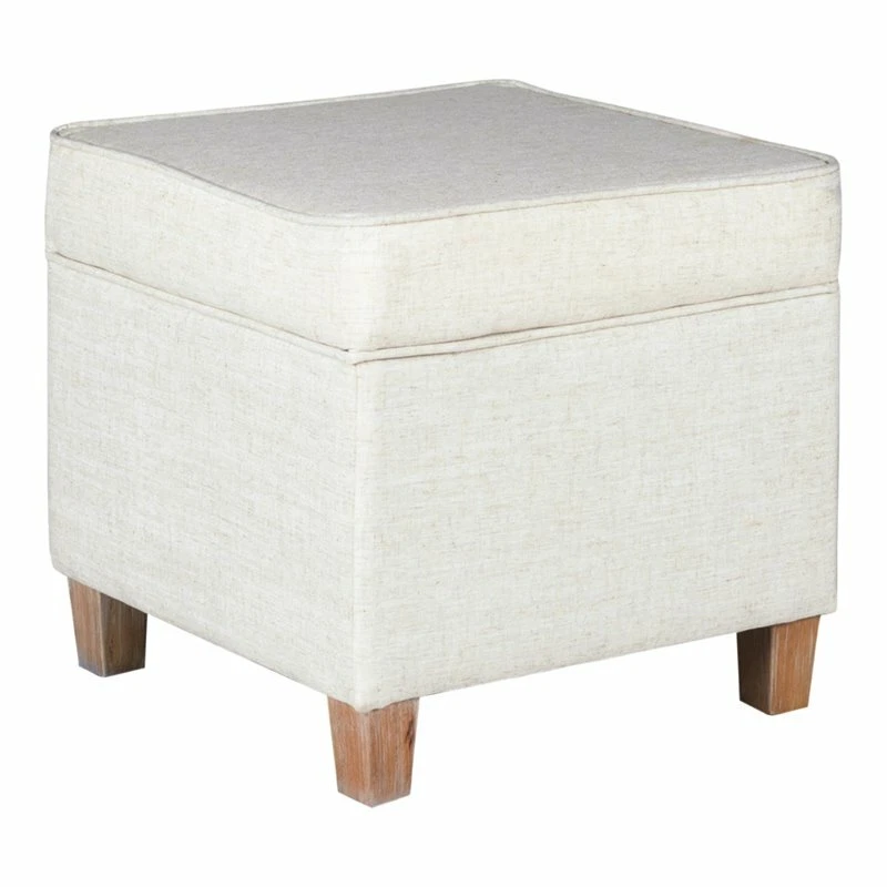 White storage cheap ottoman square