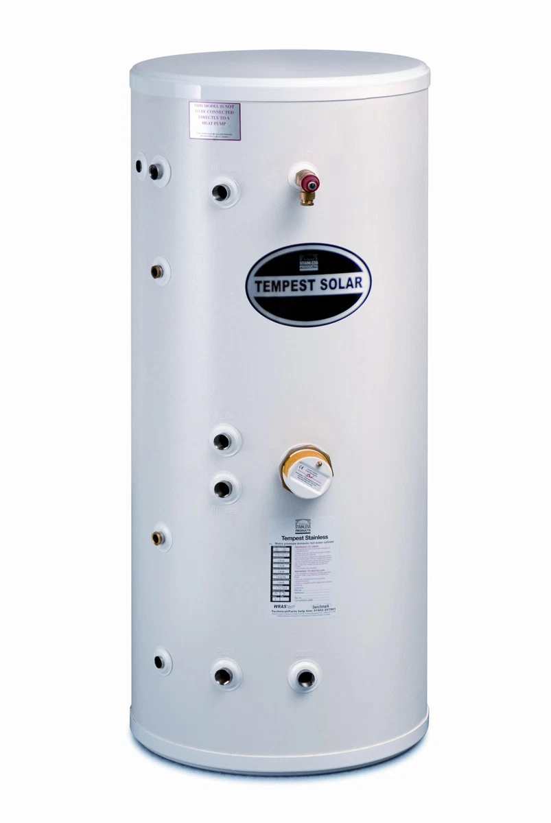 UNVENTED STAINLESS STEEL SOLAR THERMAL CYLINDERS DIRECT AND INDIRECT TWIN  COIL | eBay