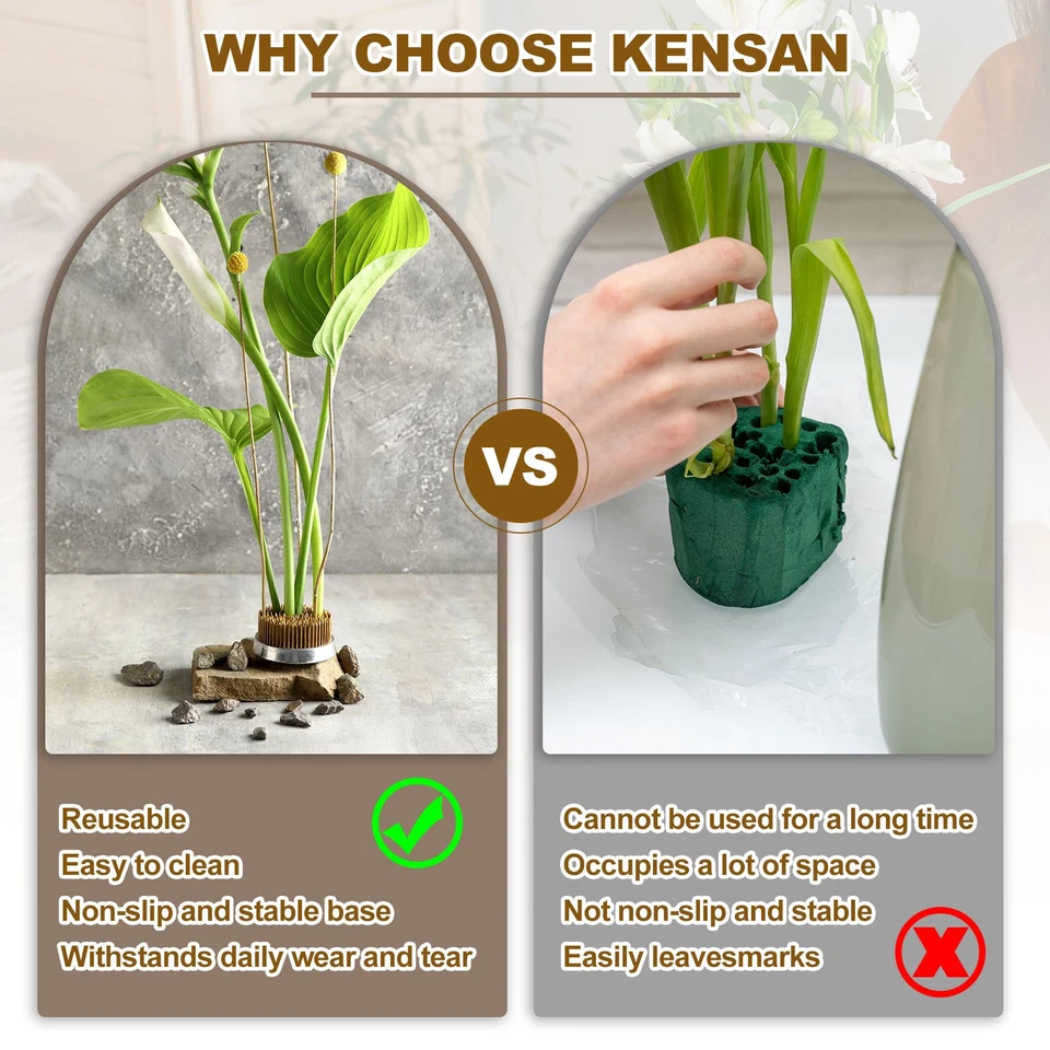 3Pcs 2.1" Round Brass Floral Frogs Arranger Holder Pin, Brass Color/Black - Изображение 4 из 4