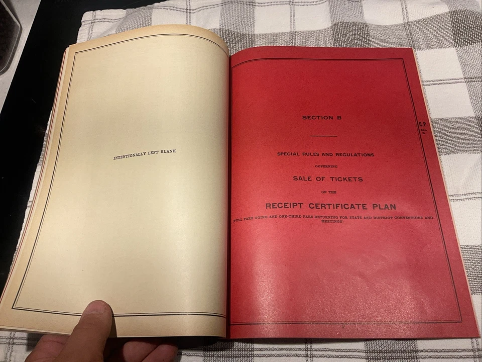 Vintage 1931 railroad tariff certificate plan - Image 4 of 4