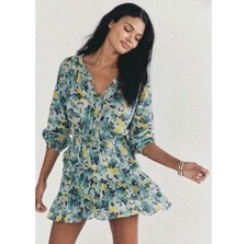 Loveshackfancy Rayna Dress In Floral Acai Berry Size XL Whimsical Fairy Water