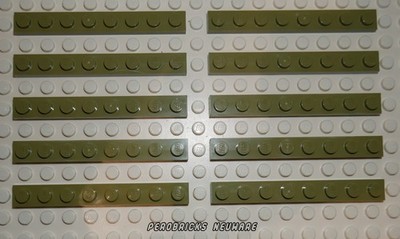 Lego Basic 10 Platten 1x8 oliv #3460 NEUWARE