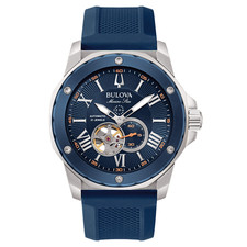 Bulova Series A 98A303 Men's Marine Star Automatic Stainless Steel Watch 44 mm