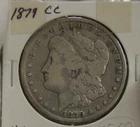 1879 CC US Morgan Silver Dollar $1 Key Date VG (Cleaned)