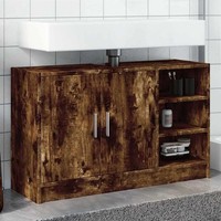 Waschbeckenunterschrank RäUchereiche 90X29X55 Cm Holzwerkstoff