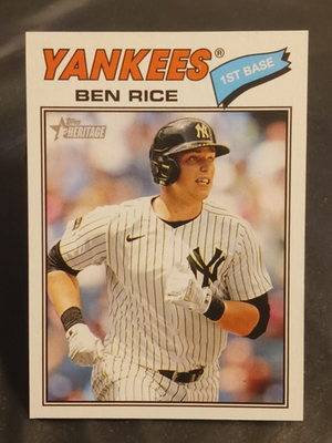 #ad 2026 Topps Heritage #189 Ben Rice New York Yankees $1.00