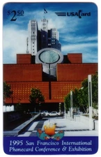 $2.50 San Francisco Phonecard Int'l. Conference & Exhibition (1995) Phone Card