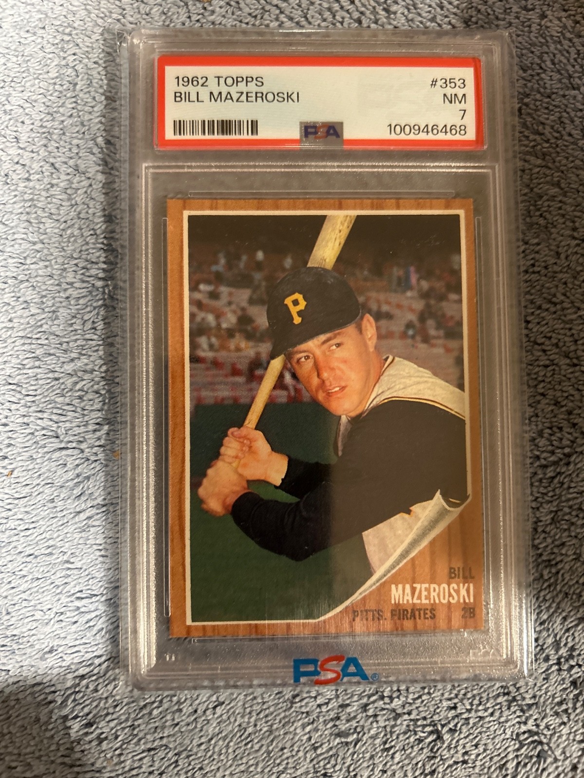 1962 Topps #353 Bill Mazeroski PSA 7 NM PIRATES HOF