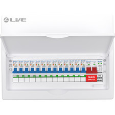 Live SRN 100A 13 Usable Way Metal Clad Consumer Unit + SPD + 13 RCBOs