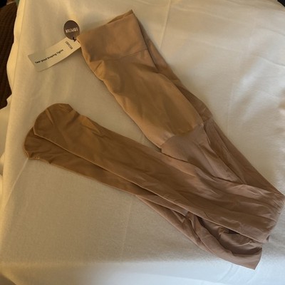 NEW SHAPERMINT High Waisted Body Shaper Tights - Latte Beige L Large TEAR PROOF