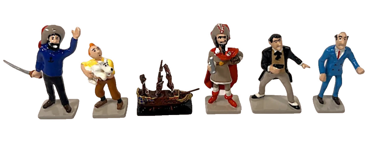 Pixi Moulinsart Le Secret de la Licorne statuettes en plomb peintes à la main édition numérotée