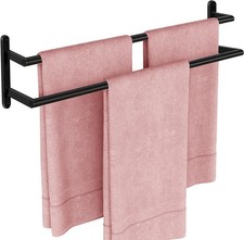 Double Towel Bar 24Inch Towel Rack Bathroom Stainless Steel Double Bath Towel
