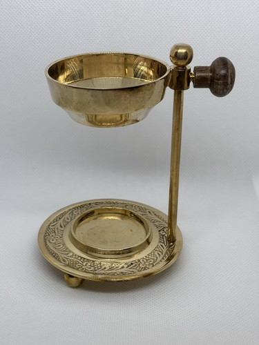 Vintage Brass Adjustable Incense Burner Resin Oil Warmer Tealight Holder India⁠