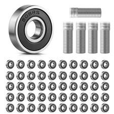 50 Pcs 608 2RS Ball Bearings,Bearing Steel and Double Rubber Sealed Miniature...