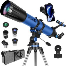 Telescope, Telescope for Adults High Powered, 90mm Aperture 800mm Professiona...