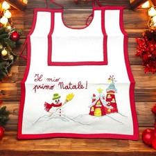 New Baby Bib Il mio primo Natale My First Christmas Hand Made in Italy CUTE