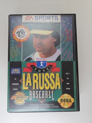 Tony La Russa Baseball CIB w/ Manual Sega Genesis Tested EA Sports Retro Game