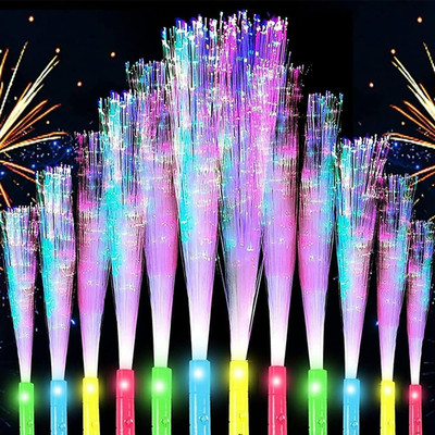 Color Handheld LED Fiber Optic Light Set - with 3 Variable Frequency Flicker Mod