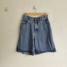 Vintage 90s Gloria Vanderbilt High Waist Denim Jorts Skater Shorts 26"