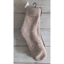 NWT Betsey Johnson Fuzzy Lurex Metallic Plain Black Crew Socks