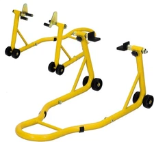 Motorcycle Front & Rear Stand Lift 900 lbs Spoolift Paddock Swingarm Arm Yellow