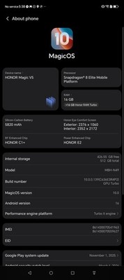 Honor Magic v5 Global - White 512gb / 16gb - Good condition