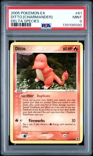 Pokemon TCG Ditto - (Charmander) 061/113 Delta Species Regular PSA 9
