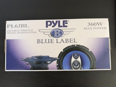 Pyle PL63BL 360W Max Power 3-Way 6.5-Inch Car Speaker NEW