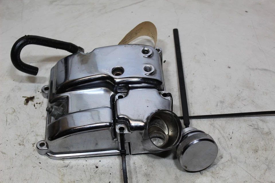 92-97 Harley Dyna OEM Transmisión Cubierta Superior Juego de varillas de inmersión Cromo Foto 2 de 4