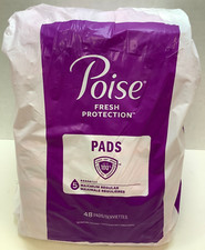 Poise Fresh Protection Pads, 5 Maximum Regular, 48 Total Pads, Disheveled Packs