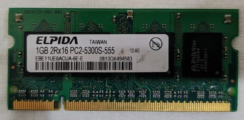 Elpida EBE11UE6ACUA-6E-E 1GB DDR2 PC2-5300 Non-ECC Unbuffered Memory Module - Picture 1 of 1